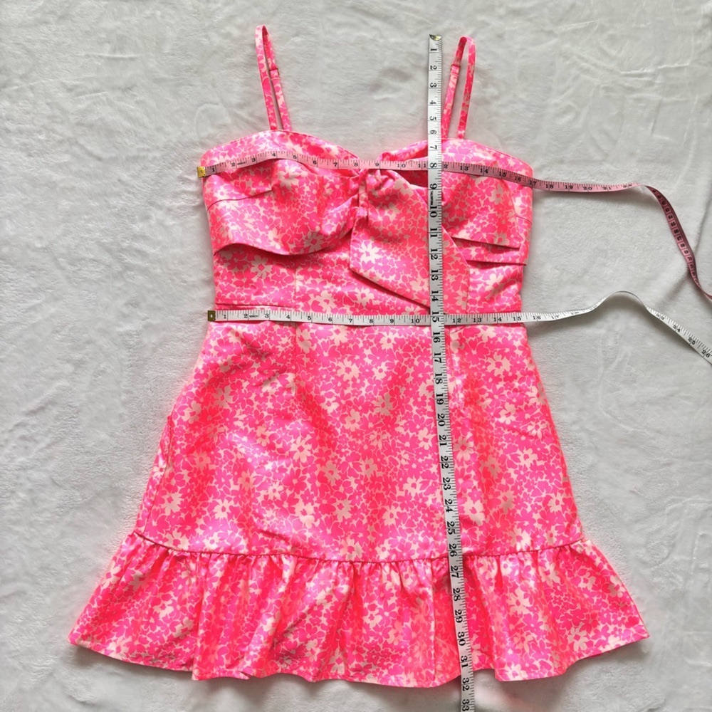 LILLY PULITZER Sutton Roxie Pink Jacquard Skirted Romper--NWT--6 - Picture 16 of 16